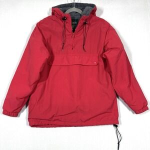 Vintage J Crew Oarsman Jacket Men XS Fleece Lined Nylon Pullover Anorak USA Made